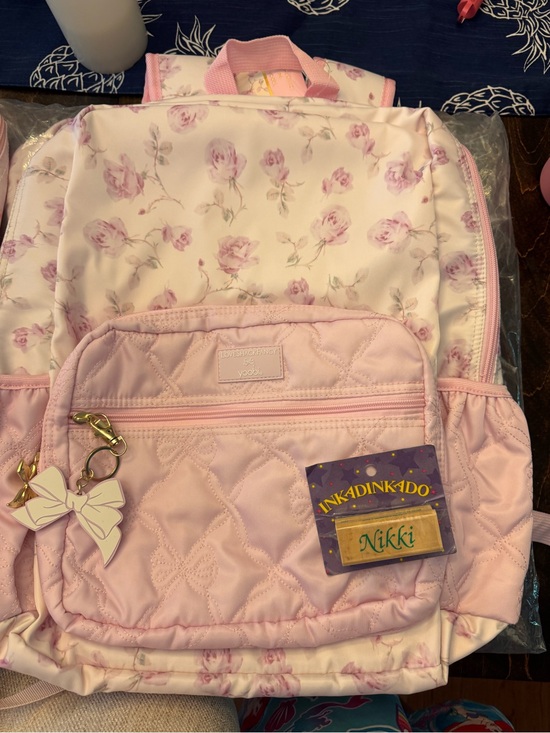 LoveShackFancy Handbags - LoveShackFancy x Target - Yoobi Ribbon Rosa Backpack Sterling Dusk